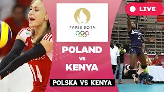 LIVE SCORE  POLAND VS KENYA  Volleyball  Olympics Game Match [upl. by Nolubez]