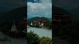 Majestic Punakha Dzong at Bhutan bhutan fort travelvlog films [upl. by Eilujna196]