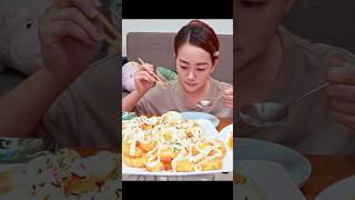 Enjoy Pineapple Shrimp Balls and Tomato Pasta with Burrata Cheese asmr mukbang food cook [upl. by Orson]