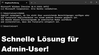 Lösung quotZugriff verweigert da Sie nicht über ausreichende Berechtigungen verfügenquot [upl. by Atin724]