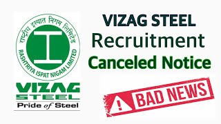 VIZAG STEEL cancelled notice MTTech  CABLE JOINTER  MT HRMKTCC [upl. by Lahtnero]