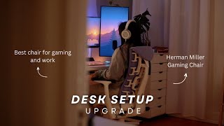 Desk setup upgradeThe best chair for gaming and work Herman Miller Embody Gaming Chair [upl. by Calabrese]