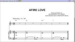 Afire Love by Ed Sheeran  Piano Sheet MusicTeaser [upl. by Cathleen728]