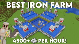 Minecraft Best IRON FARM  120 Iron Farm Tutorial [upl. by Pinebrook]