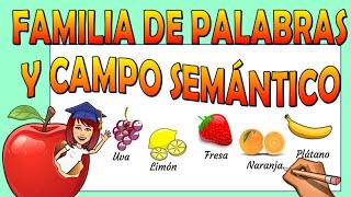 FAMILIA DE PALABRAS Y CAMPO SEMÁNTICO Video educativo para niños de primaria [upl. by Leggat242]