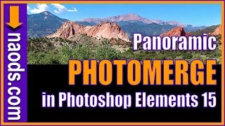 Learn how to MERGE Panoramic Photos in Photoshop Elements [upl. by Nylemaj]