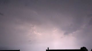 Spectaculair onweer met non stop flitsen  13 augustus in Drenthe [upl. by Arvo]