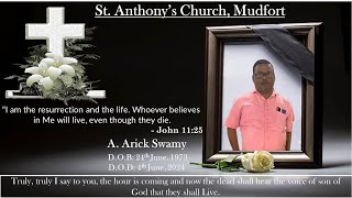 5th June 2024 Funeral service of Mr A Arick swamy St Anthonys Church Mudfort [upl. by Yadsendew19]