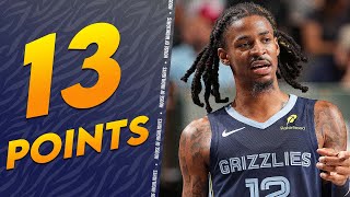 Ja Morant left the game early with 13 Points against Dallas [upl. by Linzer]