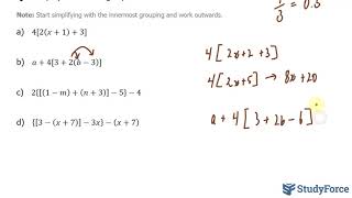 📚 How to simplify expressions containing parentheses square and curly brackets Part 1 [upl. by Blainey]