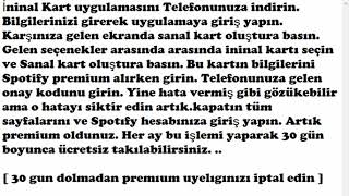 Spotify Premium İninal Kart Sorunu  Kesin Çözüm2018 [upl. by Perri]