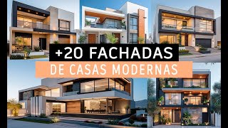 20 FACHADAS MODERNAS de CASAS PEQUEÑAS  FACHADAS BONITAS y sencillas [upl. by Hedve]