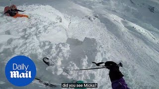 Skier buried in avalanche films his rescue on his Go Pro  Daily Mail [upl. by Anehsat]