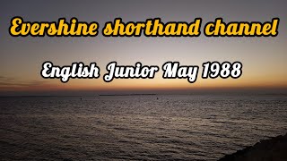 Shorthand English Junior May 1988  80 wpm 7 mins [upl. by Nnylamme76]