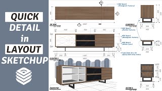 Layout SketchUp Lesson32 How to do quick detail in Layout sketchup [upl. by Saucy]