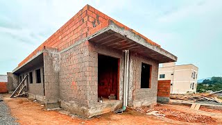 CONSTRUÇÃO DE 4 CASAS BARATAS PEQUENAS E MODERNAS EM TERRENO DE 12 X 30  KITNET  OBRA [upl. by Beverly]