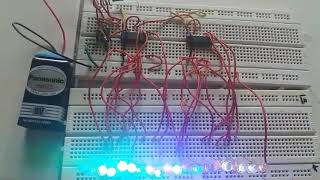 RUNNING LED WITH CARRY OUT USING IC 4017 [upl. by Assiral284]