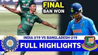 India Vs Bangladesh U19 Asia Cup Match 15 Final Full Highlights 2024  IND VS SL [upl. by Carmina]