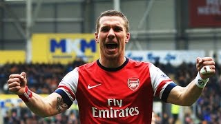 Lukas Podolski  All 12 goals for Arsenal 201314 [upl. by Baggett470]