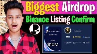 Privasea Airdrop Full Details  Binance Labs Invested New Airdrop  Imhuman Nft Mint  Privasea [upl. by Weiss533]