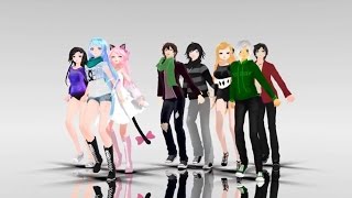 MMD Follow the leader  aphmau characters [upl. by Senoj]