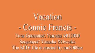 Vacation  Connie Francis cover  MIDI version [upl. by Moazami]