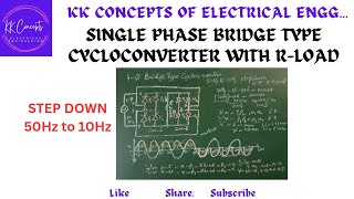 SINGLE PHASE BRIDGE TYPE STEP DOWN 50Hz10Hz CYCLOCONVERTER WITH RLOAD [upl. by Ahsinam]