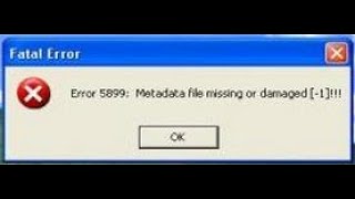 como resolver o Error 5899 Metadata file missing or damaged 4  hellstrike [upl. by Wyly636]