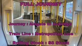 Full Journey on the Metropolitan Line from Aldgate to Uxbridge All Stations [upl. by Llekcir699]