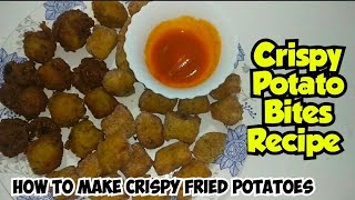 Crispy Potato Bites Recipe  How To Make Crispy Fried Potatoes  Crispy Smashed Potatoes Recipe [upl. by Euqinorev772]