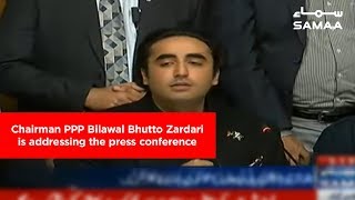 Chairman PPP Bilawal Bhutto Zardari is addressing the press conference [upl. by Mcgraw653]