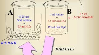 Acetanilide amp yield  Practical organic chemistry  clinical 2 off semester [upl. by Aleet]