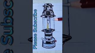 HowTo Draw Kerosine Gas Lamp✍️🥰  Viralshorts shortsviral ✍️👍💕 [upl. by Penhall956]