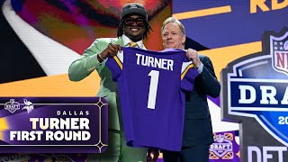 Vikings Select Alabama OLB Dallas Turner With Pick No 17 in the 2024 NFL Draft [upl. by Animahs]