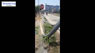 Autoprime Dewatering Pump being used for flood water removal Tanakpur [upl. by Nugent24]