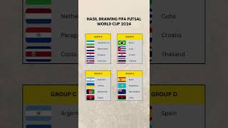 Hasil Drawing FIFA Futsal World Cup 2024 futsal football fifa sports shorts [upl. by Nallak]