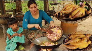 Stir fry chicken spicy cook and eat Boiled chicken soup spicy with mushroom so tasty 3food [upl. by Jules932]