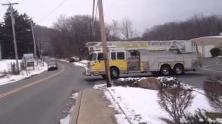 Slatington Fire Dept Truck 2431 Responding [upl. by Anirdnaxela]