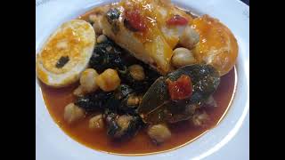 Potaje de bacalao con espinacas y garbanzos menú de desarme Oviedo [upl. by Ennaylloh84]