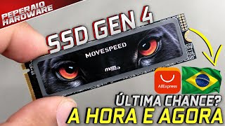 SSD GEN 4 TOPO DE LINHA DO ALIEXPRESS E COM ESTOQUE LOCAL Movespeed Black Panther 7000 MBs [upl. by Zarihs]