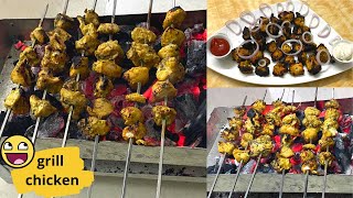 Grill chicken on charcoal  dharani cooking mania [upl. by Woehick]