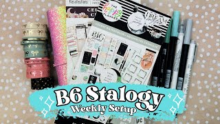 B6 Stalogy Planner Setup  Plan with Me Bullet Journal Planner with Happy Planner Stickers  PWM [upl. by Anailuj]