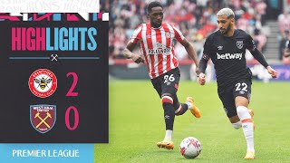 Brentford 20 West Ham  Premier League Highlights [upl. by Kciderf]