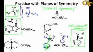 Determining Chirality Using Planes of Symmetry [upl. by Awuhsoj]