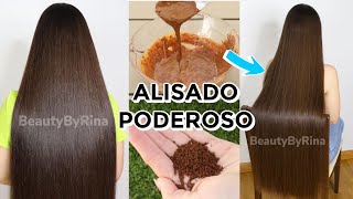 ALISADO JAPONÉS CASERO😱CABELLO LISO EN 1 APLICACIÓN  LISO SIN FRIZZ en CASA [upl. by Laureen69]