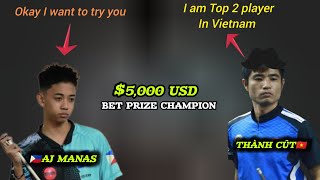 Aj Manas 🆚 Thành Cût  2 wins  10balls Race to 11 Full Highlights [upl. by Airyt]