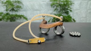 Best DIY slingshot  Compact simple and use a new feeling  Wood Art TG [upl. by Omsoc335]