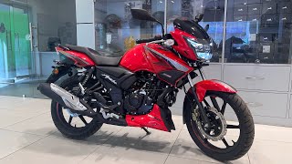 Tvs Apache rtr 160 2v Red Colour 2024 E20 New Model Full Detailed Review In Hindi [upl. by Ojytteb48]