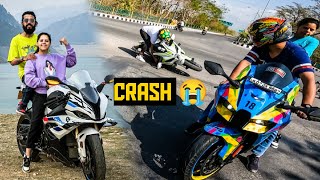 Socha Nahi Tha BMW S1000RR M Sports Ki Pelhi Ride Pr Aisa Hoga 😭 Crash [upl. by Aia]