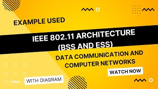 IEEE 80211 Architecture BSS and ESS  Data Communication and Computer Networks [upl. by Casper]